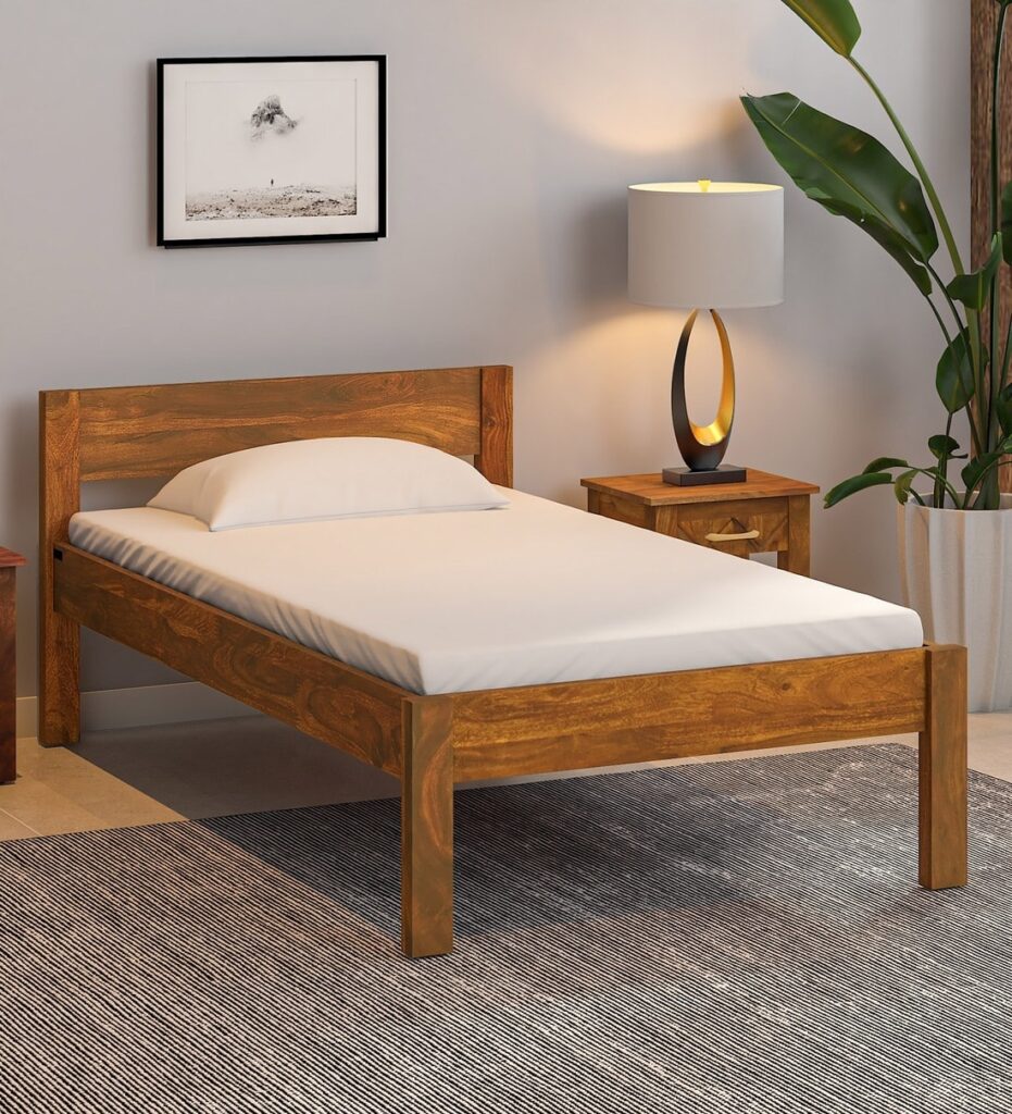 Solid Wood Single Bed | Agni Woods