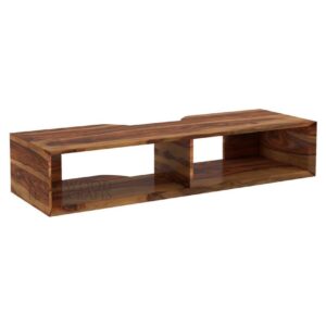 Solid Wood Open Shelf TV Unit