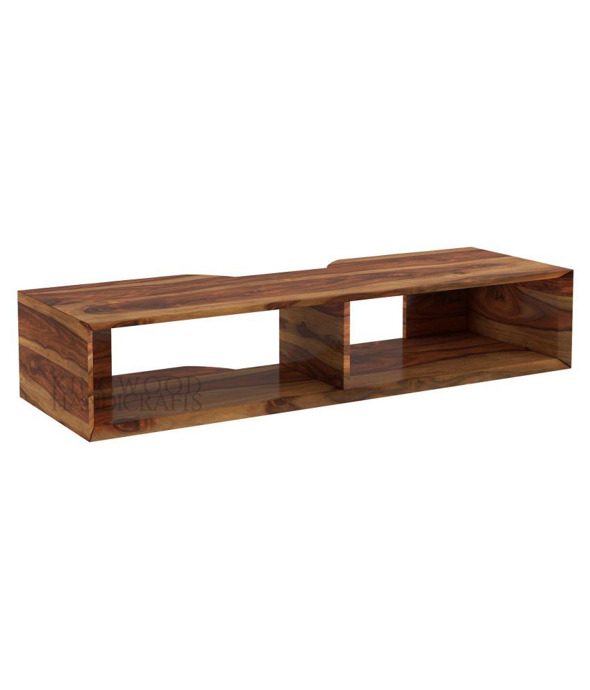 Solid Wood Open Shelf TV Unit